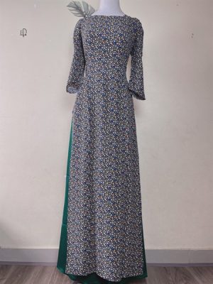 ao dai hoa nhi vang tim